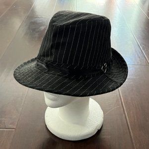 Disney Disneyland Black Striped Fedora Hat ADULT